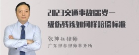 2023交通事故66岁一级伤残该如何样赔偿标准