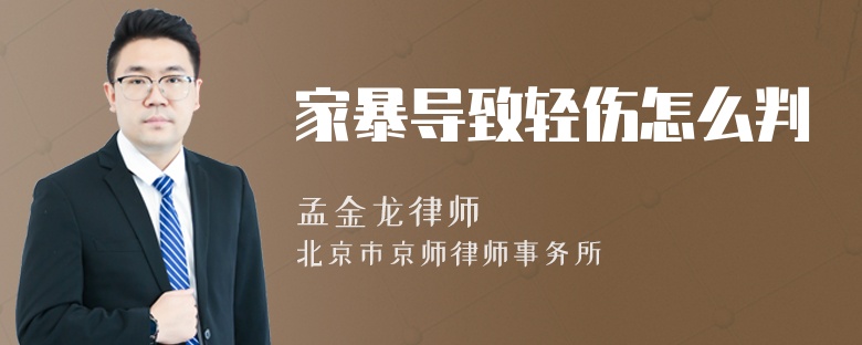 家暴导致轻伤怎么判