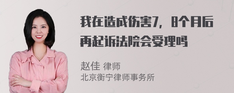 我在造成伤害7，8个月后再起诉法院会受理吗