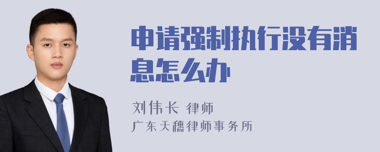 申请强制执行没有消息怎么办
