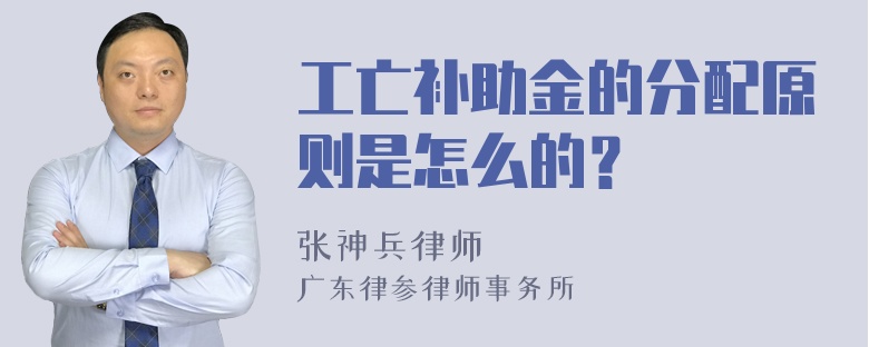 工亡补助金的分配原则是怎么的？