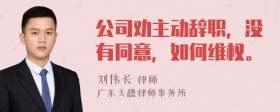 公司劝主动辞职，没有同意，如何维权。