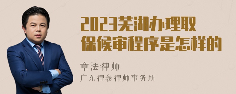 2023芜湖办理取保候审程序是怎样的