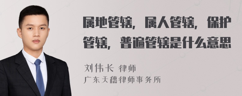 属地管辖，属人管辖，保护管辖，普遍管辖是什么意思