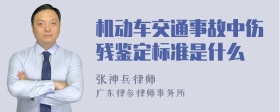 机动车交通事故中伤残鉴定标准是什么