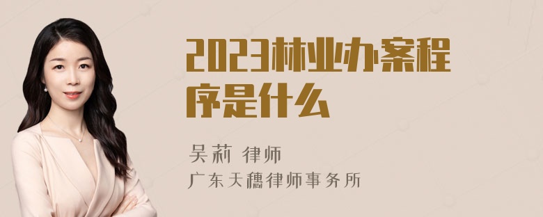 2023林业办案程序是什么