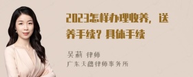 2023怎样办理收养，送养手续？具体手续