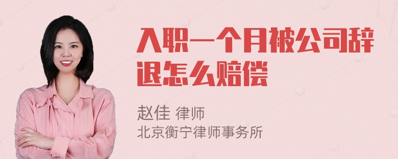 入职一个月被公司辞退怎么赔偿