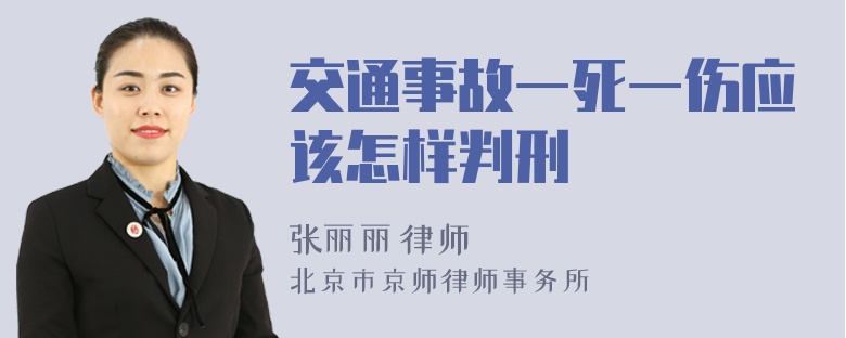 交通事故一死一伤应该怎样判刑