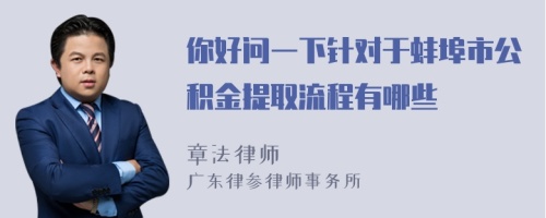 你好问一下针对于蚌埠市公积金提取流程有哪些