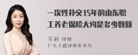 一次性补交15年的山东职工养老保险大约是多少数额