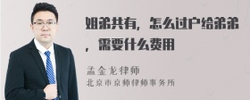 姐弟共有，怎么过户给弟弟，需要什么费用