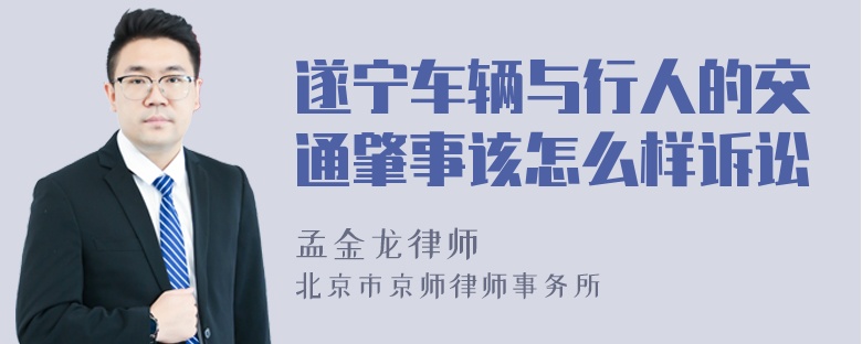 遂宁车辆与行人的交通肇事该怎么样诉讼