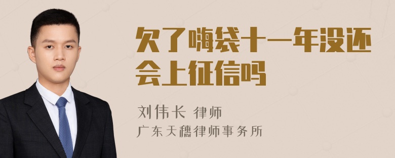 欠了嗨袋十一年没还会上征信吗