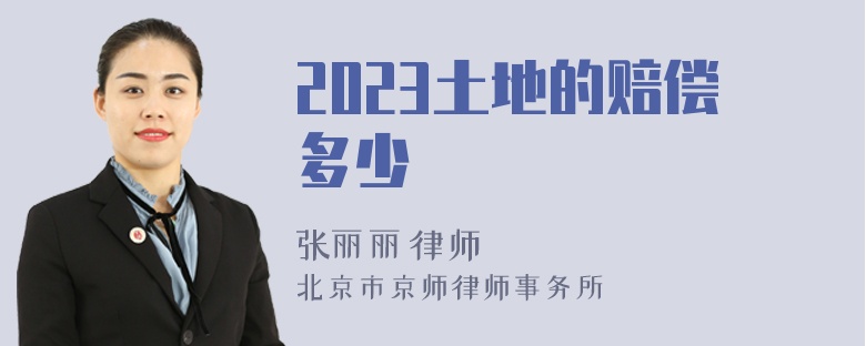 2023土地的赔偿多少