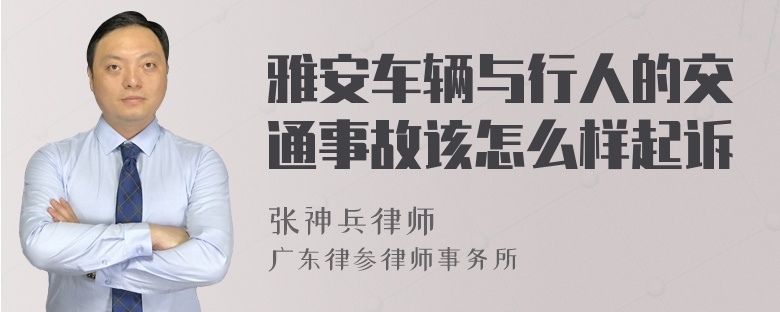 雅安车辆与行人的交通事故该怎么样起诉