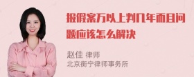 报假案万以上判几年而且问题应该怎么解决