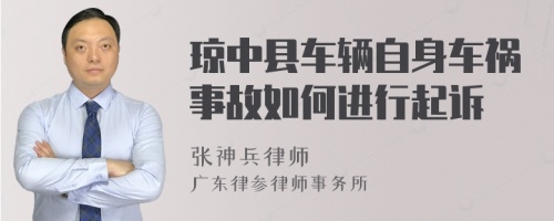 琼中县车辆自身车祸事故如何进行起诉