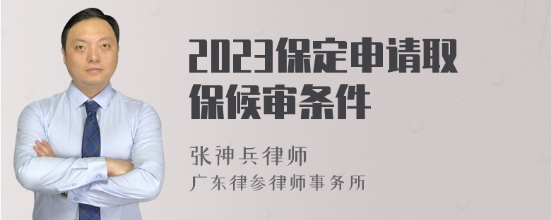 2023保定申请取保候审条件