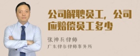 公司解聘员工，公司应赔偿员工多少