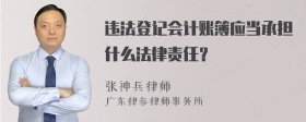 违法登记会计账簿应当承担什么法律责任？