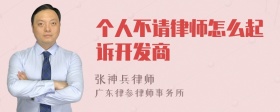 个人不请律师怎么起诉开发商