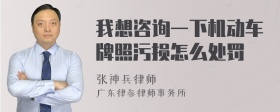 我想咨询一下机动车牌照污损怎么处罚