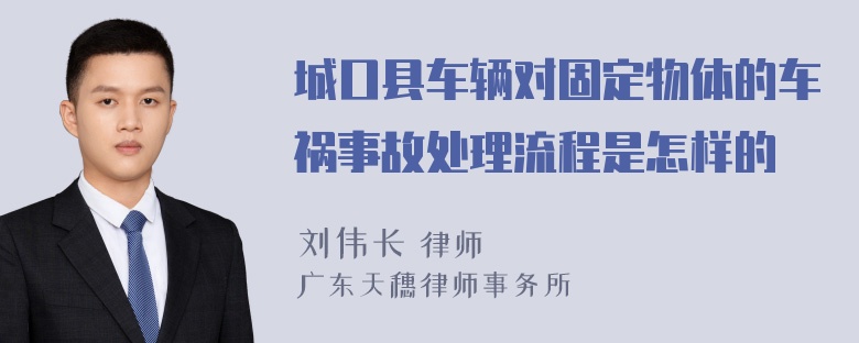 城口县车辆对固定物体的车祸事故处理流程是怎样的