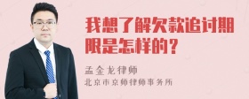 我想了解欠款追讨期限是怎样的？