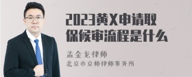 2023黄X申请取保候审流程是什么