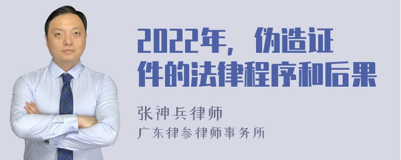 2022年，伪造证件的法律程序和后果