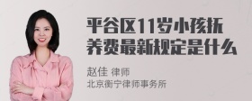 平谷区11岁小孩抚养费最新规定是什么