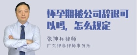 怀孕期被公司辞退可以吗，怎么规定