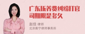 广东抚养费纠纷打官司期限是多久