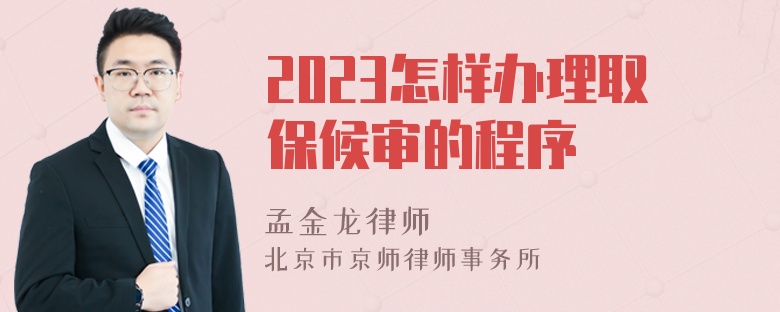 2023怎样办理取保候审的程序