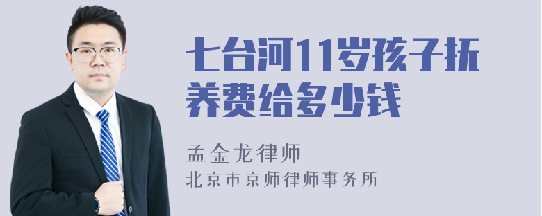 七台河11岁孩子抚养费给多少钱