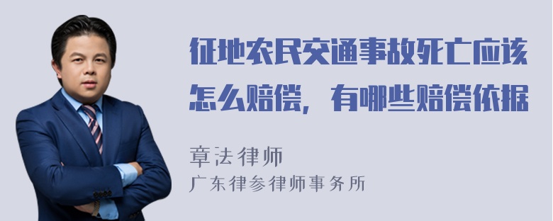 征地农民交通事故死亡应该怎么赔偿，有哪些赔偿依据