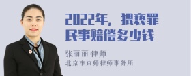 2022年，猥亵罪民事赔偿多少钱