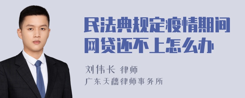 民法典规定疫情期间网贷还不上怎么办