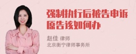 强制执行后被告申诉原告该如何办