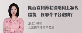 陕西农村养老保险网上怎么缴费，在哪个平台缴纳？