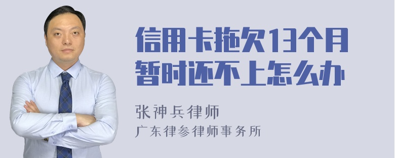 信用卡拖欠13个月暂时还不上怎么办