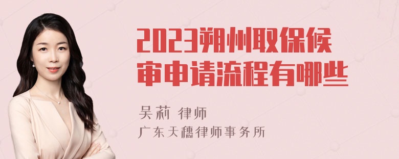 2023朔州取保候审申请流程有哪些