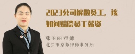 2023公司解散员工，该如何赔偿员工薪资