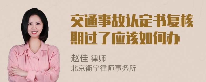 交通事故认定书复核期过了应该如何办