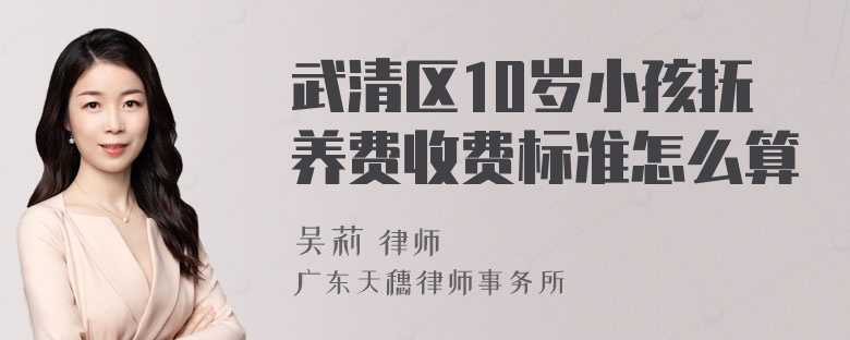 武清区10岁小孩抚养费收费标准怎么算