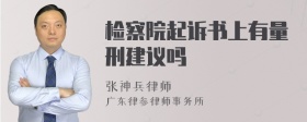 检察院起诉书上有量刑建议吗