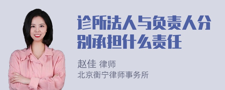 诊所法人与负责人分别承担什么责任