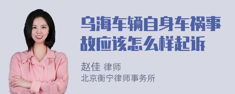 乌海车辆自身车祸事故应该怎么样起诉