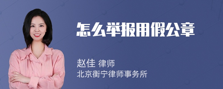 怎么举报用假公章